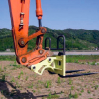 Nouvelle fourche à palettes en acier JISAN pour excavatrice, grappin à bois, manutention de matériaux, attache non hydraulique pour excavatrices de 16 à 26 tonnes, garantie 1 an