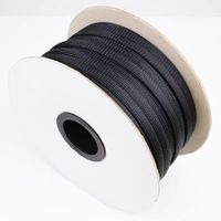 COUVERTURE DE FIL FLEXIBLE EXTENSIBLE TRESSÉE NOIRE DE FAISCEAU DE CÂBLAGE DE MANCHON FLEXIBLE