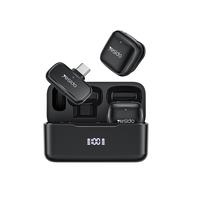 Microphone cravate double mode Yesido KR30 avec suppression du bruit, aimant puissant et étanchéité IP, avec étui de charge