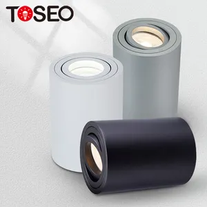 TOSEO-luces LED empotradas de aluminio fundido a presión personalizadas, luz de techo montada en superficie, marco de luz descendente gu10