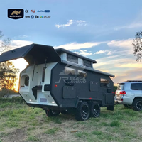 Remorques de camping tout-terrain 4x4, caravanes, remorques de camping 4x4, normes australiennes, 4 personnes, 22 pieds, camping-car avec douche et toilettes