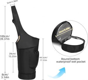 Sac de yoga en toile personnalisé avec poche pour tapis de yoga, sac de transport à bandoulière, sac de voyage, sac de sport, échantillon gratuit - Product Image 5