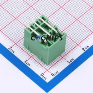 DB2ERHB-3.5-2*3P-GN Plug-in Terminal Block Bent Lead Through Hole,P=3.5mm Board-to-Board / Socket - Closed 2x3P 3.5mm Green - Product Image 2