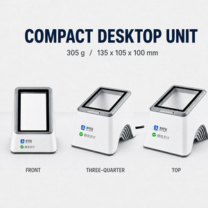 Lecteur de codes QR de bureau <span class=keywords><strong>pour</strong></span> <span class=keywords><strong>la</strong></span> vérification des médicaments, scanner USB 2D avec précision de 3,9 mil et lecture double du code sur écran - Product Image 6