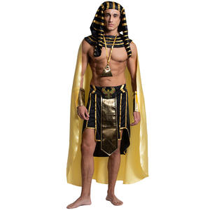 Pharaon égyptien romain médiéval COS Costume ancien roi grec <span class=keywords><strong>tenue</strong></span> de fête d'halloween pour hommes - Product Image 2
