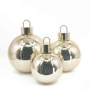 Esferas de Navidad Grandes de Cristal Iluminadas con Base Plana a Batería, Globo Adorno de Mesa para Decoración de Temporada - Product Image 2