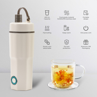 Ketel elektrik Mini Travel Boiler cerdas portabel untuk petualangan luar ruangan ketel air perjalanan portabel untuk berkemah dan mendaki
