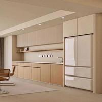 Buffet de rangement en bois massif à fermeture douce personnalisable, étagères réglables, grande capacité pour salle à manger moderne, bar à café à domicile