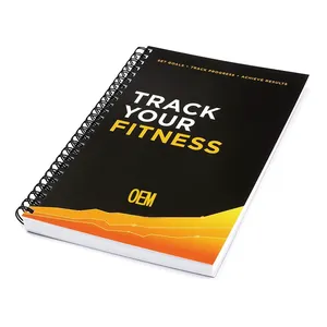 Custom the Daily Workout/Fitness / Planner , with Illustrations spiral-Bound printing service OEM