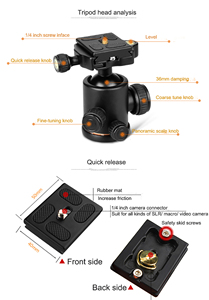 Trípode para Cámara DSLR Q999h, Accesorios de Fotografía de Alta Calidad, Trípodes de Aluminio - Product Image 3