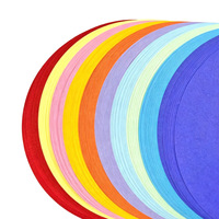 Papier Origami Rond Couleurs Assorties 6cm/9.5cm/15cm Découpé à la Main Pour Peinture Couleurs Assorties 14 Ans et Plus Vente en Gros