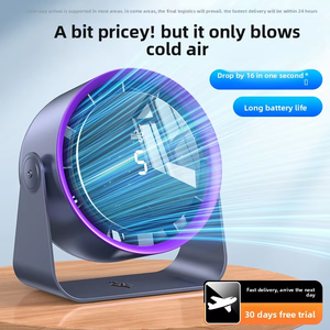 Ventilador de Circulación de Aire de Escritorio, Ventilador Eléctrico Portátil de Mesa, Flujo de Aire Turbo Silencioso, Viento Fuerte, Velocidad Ajustable, para Dormitorio u Oficina - Product Image 2