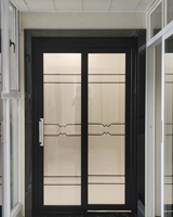 Puerta Plegable Moderna de Doble Vidrio Templado con Aislamiento Térmico, Garantía de 5 Años, Apertura por Empuje Similar a una Puerta Normal