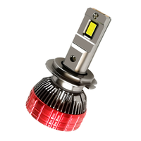 Kit de phares LED H4 H7 180W 15000LM en aluminium aéronautique avec refroidissement par ventilateur turbo, compatible Canbus, super lumineux pour voiture, vente en gros