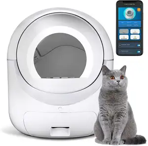 Automatic Self Cleaning Cat Litter Box with APP Control Odor Removal Safety Protection for Multiple Cats