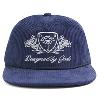 Casquette Snapback HS24 à 5 panneaux en polyester à visière plate avec design en corde tressée, unisexe, adulte, pour l'automne/hiver, usage quotidien
