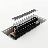 Convecteur de chauffage et de refroidissement à convection naturelle pour mur rideau, certifié CE, encastré au sol