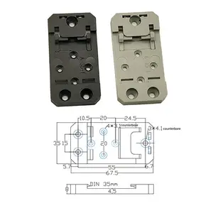 Support de montage universel pour rail DIN 35mm en nylon conforme ROHS, clips