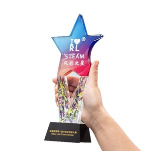Nouveau Trophée en Cristal Personnalisé pour Cérémonie de Remise des <span class=keywords><strong>Prix</strong></span> de l'Assemblée Annuelle de l'Entreprise, Forme Créative, Luxe, Couronne de Meilleures Ventes - Product Image 4