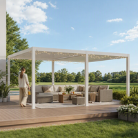 Pergola à lames orientables en aluminium – Structure extérieure étanche et écologique pour stations balnéaires, balcons et jardins naturels