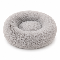 YAOYUE Nid rond en peluche longue pour animaux de compagnie, lit pour chien et chat, coussin doux, chaud et confortable, 40-100 cm