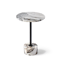 SW STONE Table basse en marbre de luxe moderne personnalisée style rond avec surface polie emballée par courrier pour le salon de l'hôtel