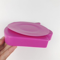 Vaisselle pour enfants, assiette d'alimentation en silicone divisée pour bébé avec ventouse, forme de sourire, sans BPA, 17,5 cm, 226 g