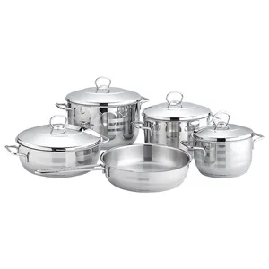 Minimalisti scher Stil Hochwertiger Gaskocher Induktion kochtopf Set Stahl Edelstahl Topf Kochgeschirr Set Kochen