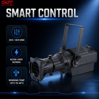 Projecteur LED COB 200W CRI95 3200K 5600K DMX512 19/26/36/50 °   Lampe projecteur ellipsoïdale à lentille optique K9 pour boîte de nuit