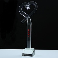 Nouveau design 3D Blank Top Star Golf Prix exclusif Honor Crystal Glass Cup Trophy for Souvenir
