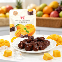 Nuggets de crème glacée à la mangue enrobés de chocolat croustillant, confiserie sucrée, collation pour fête d'été, impression de logo personnalisée, livraison rapide
