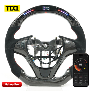 Volante Deportivo de Lujo TDD en Fibra de Carbono y Cuero con LED para Veloster, 4 Palancas, 40 mm, Personalizable - Product Image 2