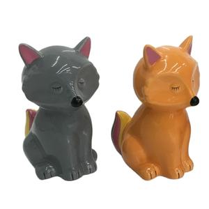 <span class=keywords><strong>Tirelire</strong></span> en céramique en forme de <span class=keywords><strong>renard</strong></span>, peinte à la main, cadeau et artisanat - Product Image 1