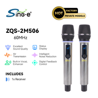 micro karaoké sans fil ZQS-2M506 avec lumières rvb et affichage numérique son Hi-Fi rechargeable pour le chant à la maison