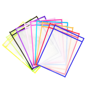 ซองใสแบบแห้งลบได้ ใช้ซ้ำได้ แผ่นพลาสติกใส ปกป้องเอกสาร พร้อมห่วง 2 วง สำหรับการจัดระเบียบห้องเรียน <span class=keywords><strong>ครู</strong></span> และโรงเรียน - Product Image 1