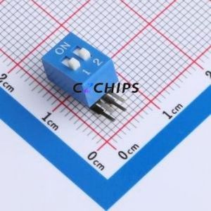 DA-2-B-T DIP Switch Through hole Component (THT),P=2.54mm Switch Piano Key Single Pole Single Throw 2 2.54mm - Product Image 1