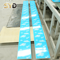 Paneles de Techo Suspendido de PVC Duradero de 7 mm de Espesor, Resistentes al Fuego, para Decoración de Hoteles y Apartamentos