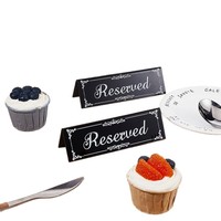Meilleures ventes transfrontalières : Panneaux de signalisation rectangulaires double face en acrylique, cartes de rappel effaçables pour bureau et porte-noms de table