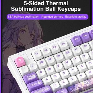 Teclado Mecánico para Juegos LINGBAO K87 Pro Tri-Modo, Intercambiable en Caliente, Inalámbrico 2.4G, Cableado Tipo-C, Tipo: Elinia-Hanada Axis - Product Image 5