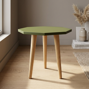 Modern Octagonal <b>Coffee</b> <b>Table</b> Durable Wood Top Natural Wood <b>Legs</b> Handmade Eco-Friendly Design <b>for</b> Living Room Office Hotel Use - Product Image 5