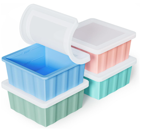 Bandeja de silicona ecológica de grado alimenticio para congelador con tapa abatible para sopa, caldo, cubitos de hielo y preparación de comidas - Product Image 6