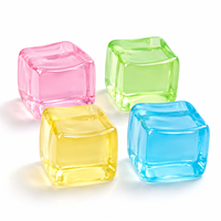 Jouet Squishy en forme de cube de gelée, coloré, en TPR souple, anti-stress, sensoriel, pour cadeaux de Noël, faveurs de fête, vente en gros