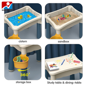 Bàn Học Cát Nước Chơi Cho Trẻ Em Bàn Ăn Bàn Ăn Đồ Chơi Đa Năng Lắp Ráp Bảng Khối HC550142 - Product Image 2