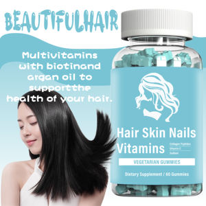 Biotin Nails Gomitas para el crecimiento del cabello Vitaminas y suplementos Sulfato de hormona de crecimiento humano sin plátano Biotin Repair Oem - Product Image 3