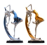 Dancing Girl Statua Ornamenti Elegante Della Signora Figurine Libro Del Desktop Scaffale Display Nuova Decorazione Della Casa del Mestiere Della Resina per Bar Decorazione