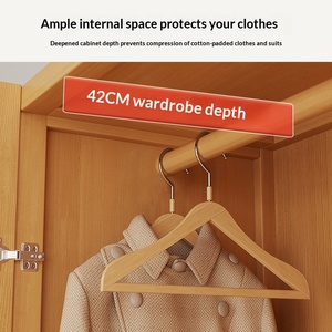 Armadio Economico Multifunzione in Bambù per Camera da Letto, Montaggio Semplice, Moderno e Funzionale - Product Image 3