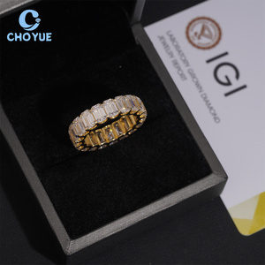 GRA Certificated Hip Hop Iced Out Fine Jewelry D Color VVS Moissanite Diamond Sterling Silver 925 <b>Ring</b> <b>for</b> <b>Men</b> - Product Image 1
