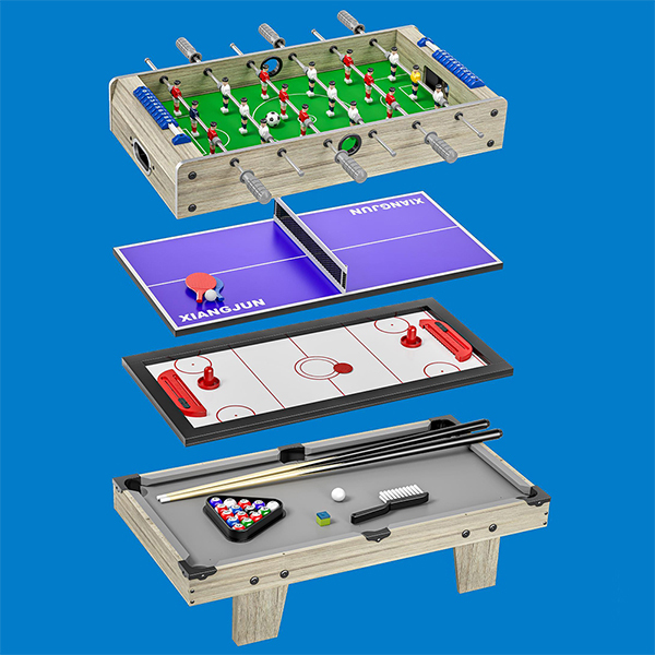 4 in 1 Multi Game Table Combo Foosball Pool Air Hockey Table Tennis Set for Family