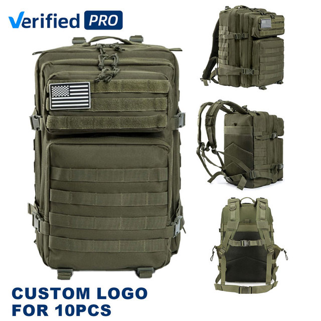 Tactical Outdoor Fashion Oxford Backpack with Zipper Closure Molle System Waterproof 36-56L Capacity for Hiking & Trekking