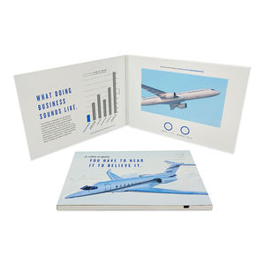 Carta pieghevole affidabile buona tasca bronzing business lcd film mailer marketing libro musicale luxury invito lettore multimediale - Product Image 1